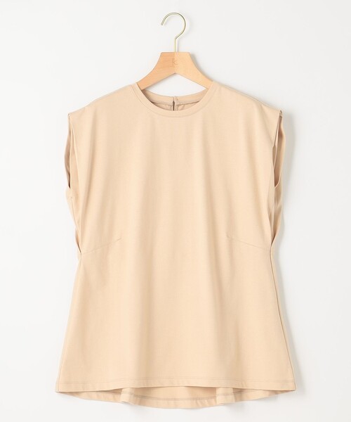 tシャツ 「洗える」バックパールフレアカットソー レディース