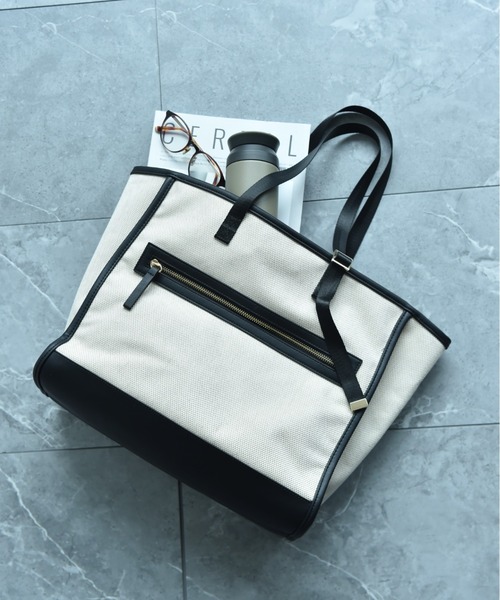 SOLPRESA ソルプレーサ SOLPRESA トートバッグ 「SOLPRESA」TWO-TONE CANVAS TOTE BAG M