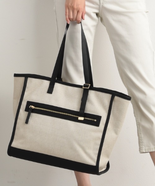 SOLPRESA トートバッグ 「SOLPRESA」TWO-TONE CANVAS TOTE BAG M