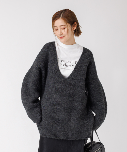 Rouge vif（ルージュ ヴィフ） ニット セーター 畦ニットチュニック