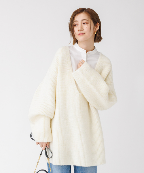 Rouge vif（ルージュ ヴィフ） ニット セーター 畦ニットチュニック