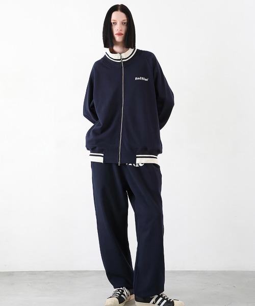 BadBlue（バッドブルー） ジャージ Logo Zipup Jersey Navy レディース