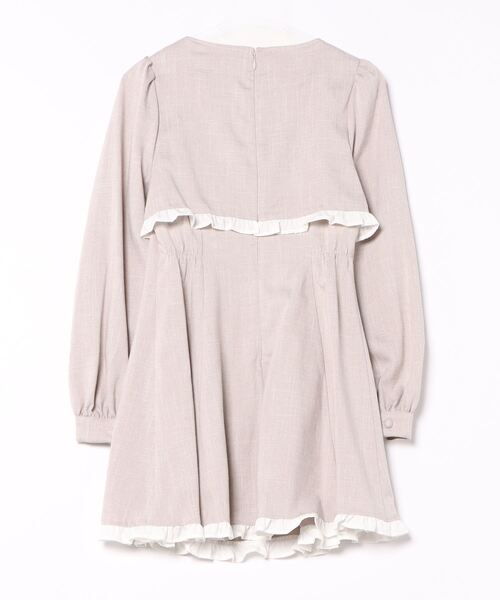 Ank Rouge ワンピース フロントパールボレロ風ワンピース