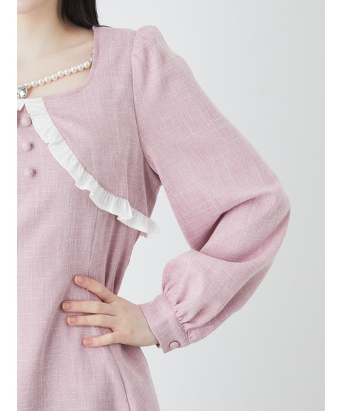 お値下げ！ポンポネット✨ワンピース、ボレロ ジュノア JUNOAH シアーショートリボンボレロ＋マーメイドキャミ