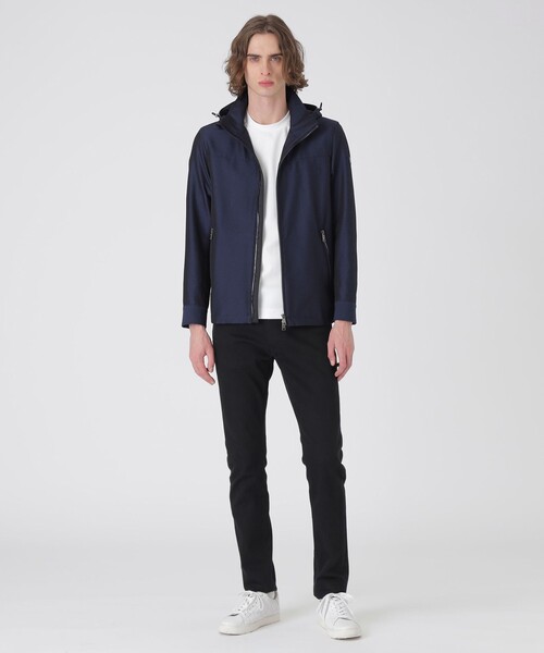 BLACK LABEL シアサッカーパーカー Lサイズ　定価4万 BLACK LABEL CRESTBRIDGE パーカー シャンブレーシアサッカー