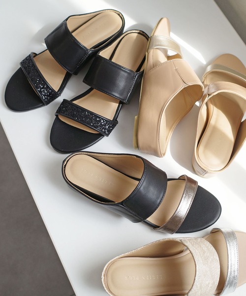 AmiAmi（アミアミ） サンダル ラウンドトゥウェッジソールサンダル