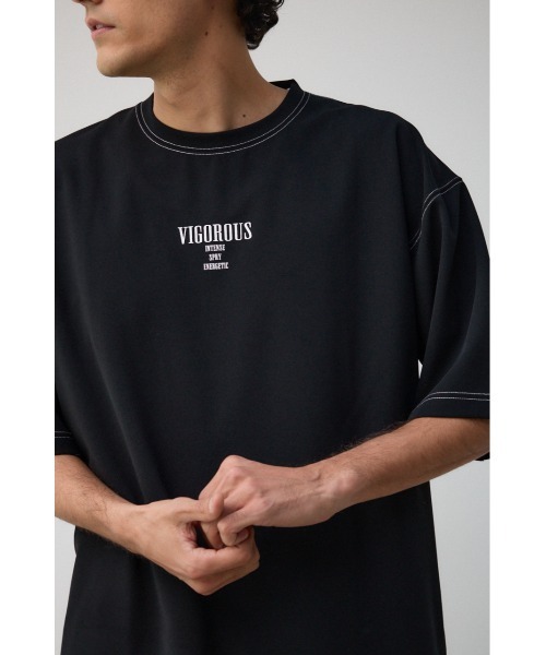 【関税込み】ALTU ブラック ディストレス Tシャツ AZUL BY MOUSSY tシャツ VIGOROUSビッグTシャツ メンズ