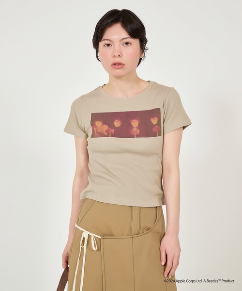 TINA：JOJUN tシャツ Tシャツ THE BEATLES リブTシャツ レディース 