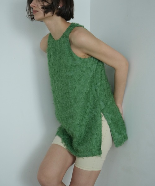 トップス CLANE / FEATHER RIBBON NOSLEEVE TOPS CLANE（クラネ） FEATHER RIBBON NOSLEEVE TOPS レディース : ZOZOTOWN