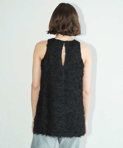 CLANE（クラネ） FEATHER RIBBON NOSLEEVE TOPS レディース : ZOZOTOWN
