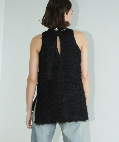 トップス CLANE / FEATHER RIBBON NOSLEEVE TOPS CLANE（クラネ） FEATHER RIBBON NOSLEEVE TOPS レディース : ZOZOTOWN