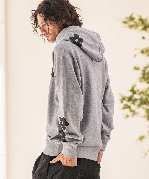 CAMBIO（カンビオ） パーカー mpa3585-プリント裏毛プルパーカー