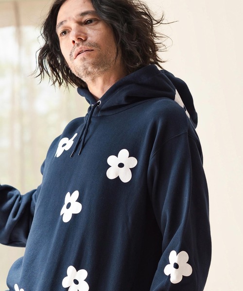 CAMBIO（カンビオ） パーカー mpa3585-プリント裏毛プルパーカー