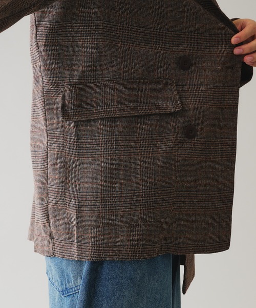 Adoon plain ジャケット テーラードジャケット ダブルブレスト