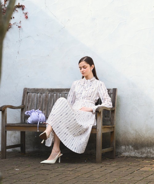 eradie ワンピース ERADIE ワンピース Bowtie pleated dress ボウタイプリーツ