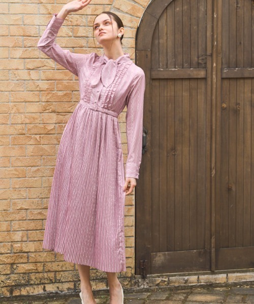 ワンピース Bibiy EFFIE PLEATED DRESS Bibiy. EFFIE PLEATED DRESS ワンピース 白
