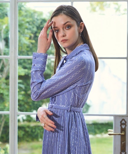 ERADIE エラディエ　ボウタイプリーツドレスワンピース　定価35200円 ERADIE ワンピース Bowtie pleated dress ボウタイプリーツ