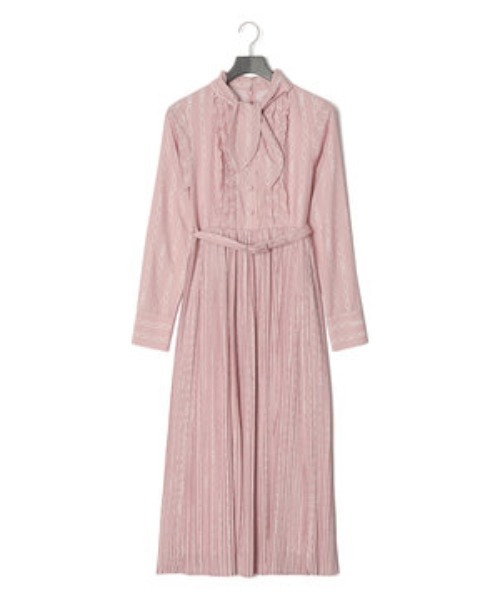 ERADIE（エラディエ） ワンピース Bowtie pleated dress ボウタイ