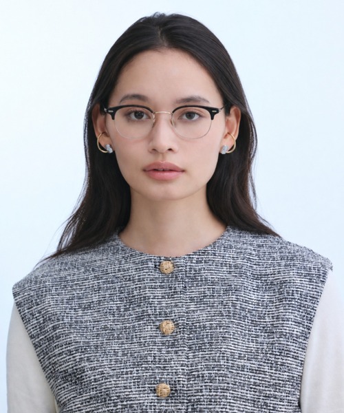 ciite' つけっぱなし ピアス ミックスカラー立体ピアス / イヤーカフ風