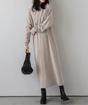 ワンピース フーディーニットワンピースの詳細画像2