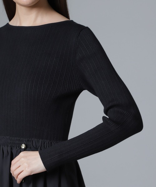 NANO universe（ナノ・ユニバース） ワンピース リブニット×タフタ