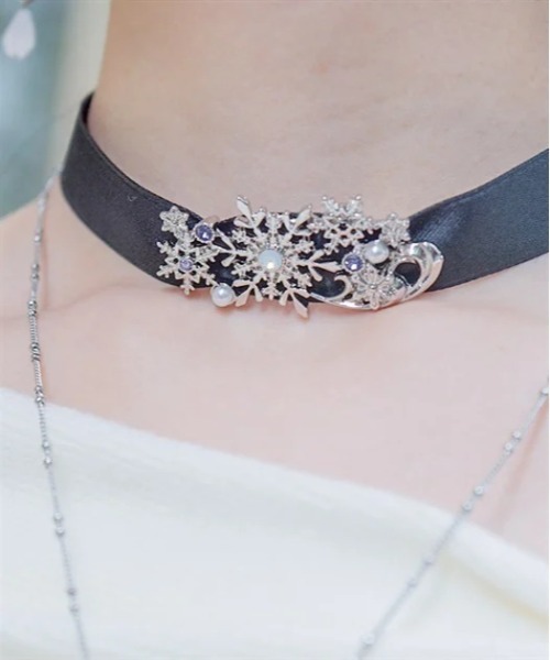 美品/スワロフスキー Diamanta チョーカー ネックレス クリスタル クリスタルチョーカー | チョーカーネックレス | スワロフスキー