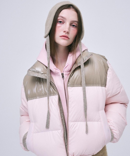 ダウンジャケット・コート Mardi Mercredi CROPPED DOWN JACKET HIGHGLOSS CROPPED DOWN JACKET HIGHGLOSS_BLACK - MARDI MERCREDI