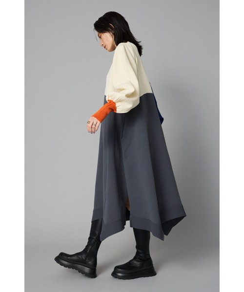 HeRIN.CYE ワンピース Mountain sleeve docking dress マウンテン 
