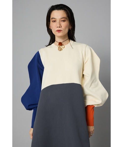 HeRIN.CYE ワンピース Mountain sleeve docking dress マウンテン 
