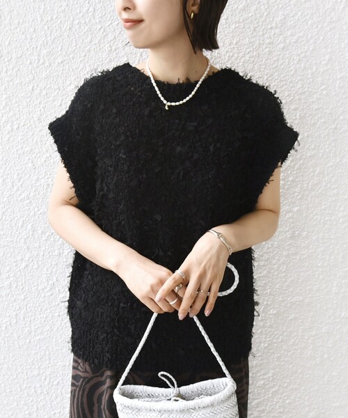 「SHIPS」 半袖ニット ONE SIZE ナチュラル レディース SHIPS 「SHIPS」 半袖ニット ONE SIZE ブラック レディース