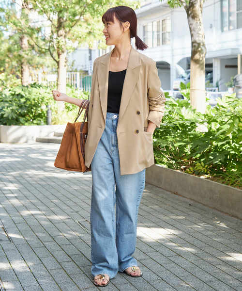 Spick & Span ベージュダブルブレストジャケットサイズ38（M） Spick & Span（スピックアンドスパン）の「リネンダブルブレスト