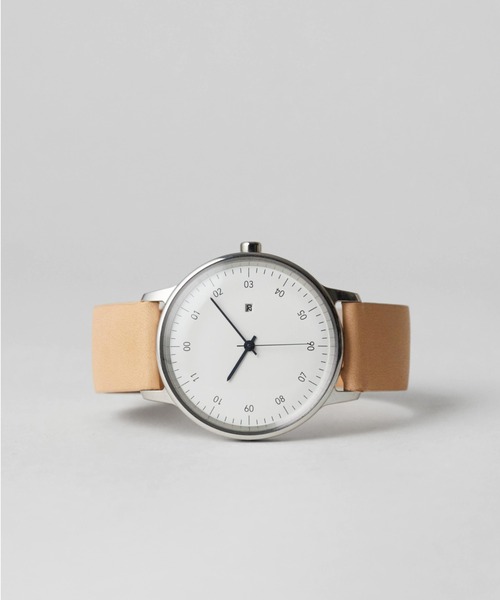 腕時計 「sazare/さざれ」 SK01 / SS 腕時計　 WHITE DIAL / NUME LEATHER メンズ レディースの画像