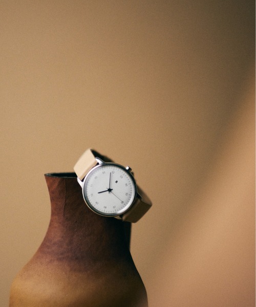 腕時計 「sazare/さざれ」 SK01 / SS 腕時計　 WHITE DIAL / NUME LEATHER メンズ レディースの画像