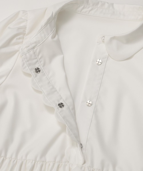 Fit more（フィットモア） ブラウス シャツ フロントスカラップ