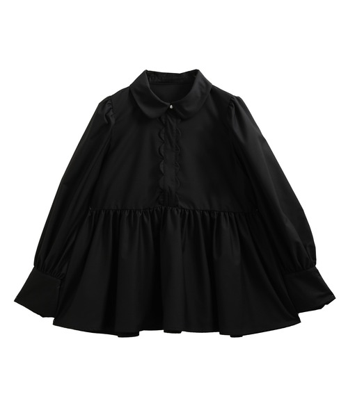 Fit more（フィットモア） ブラウス シャツ フロントスカラップ