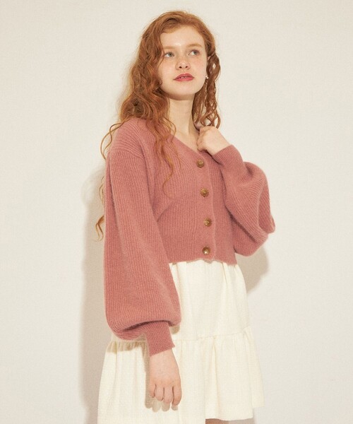 「DEICY」 ニットカーディガン FREE モカ レディース_画像6