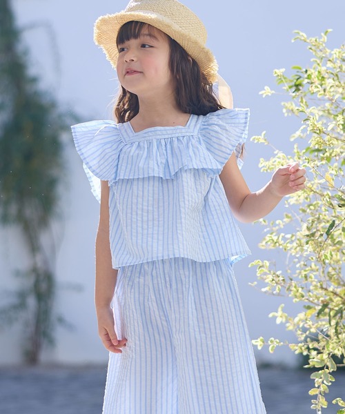 Piet セットアップ フリルブラウス ストライプ キッズ 子供服