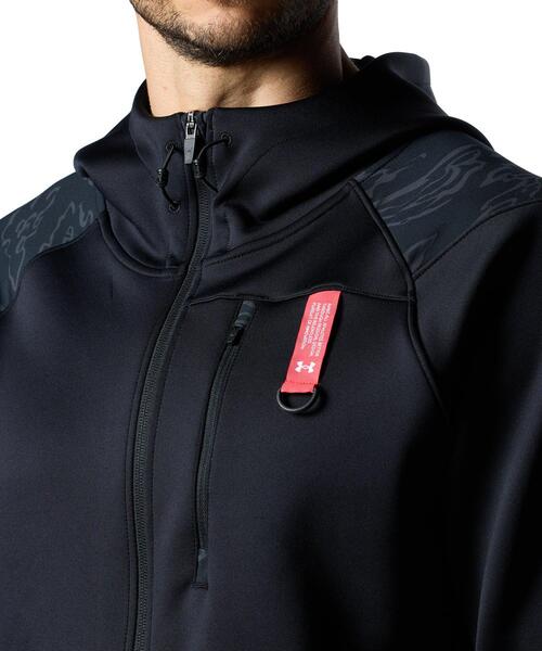 UNDER ARMOUR ブラック ジップアップ XL UNDER ARMOUR 「UNDER ARMOUR」 ジップアップパーカー X-LARGE