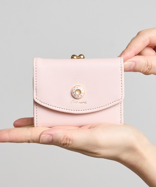 Sunny Side 財布 SUNNY SIDE:ドーナツ がま口三つ折ミニ財布