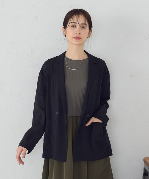 COMME CA ISM ジャケット テーラードジャケット シア―ジャケット