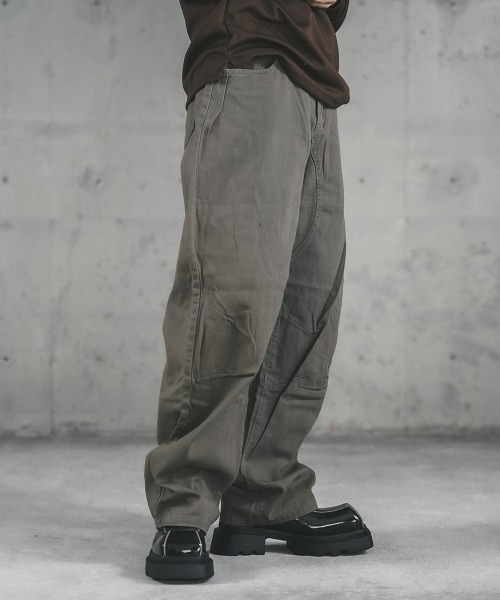 Shoowtime チノパン Curved silhouette wide chino pants