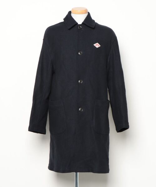 DANTON ネイビー ウール コート　40 Lサイズ Danton（ダントン） ステンカラーコート 40 ネイビー メンズ