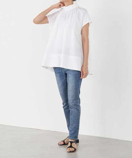 BEARDSLEY ブラウス シャツ ギャザーハイネックブラウス