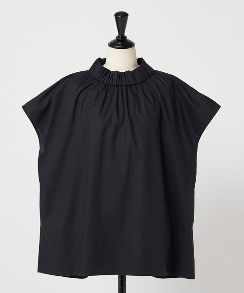 BEARDSLEY ウエストギャザーリネンブラウス ブラック ビアズリー BEARDSLEY Tブラウス （black） - ファッション通販