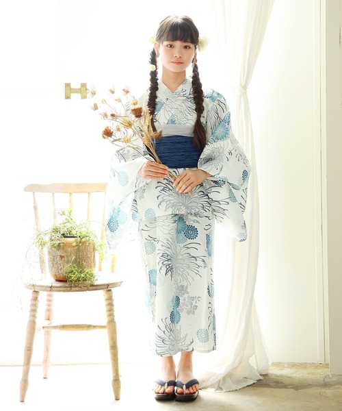 【キッパー様せ新作】140cm kids浴衣1715 KIMONOMACHI 浴衣 オリジナル 2025新作 子供 女の子 セパレート