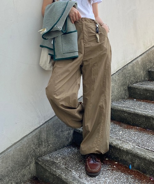 UNDERSTATEMENTs パンツ 「ユニセックス」ナイロンサイド切替え