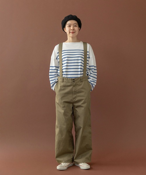 PAR ICI パンツ オーガニックツイル 吊りパンツ レディース PAR ICI パンツ オーガニックツイル 吊りパンツ レディース
