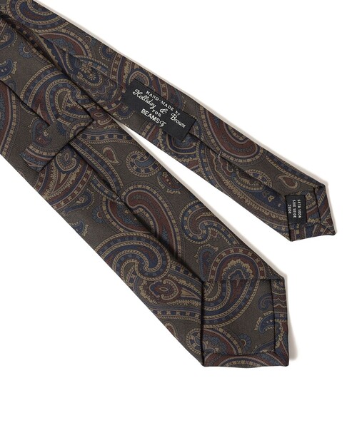BEAMS F × Holliday&Brown プリントネクタイ BEAMS F（ビームスF）Holliday & Brown / シルク ペイズリー プリント