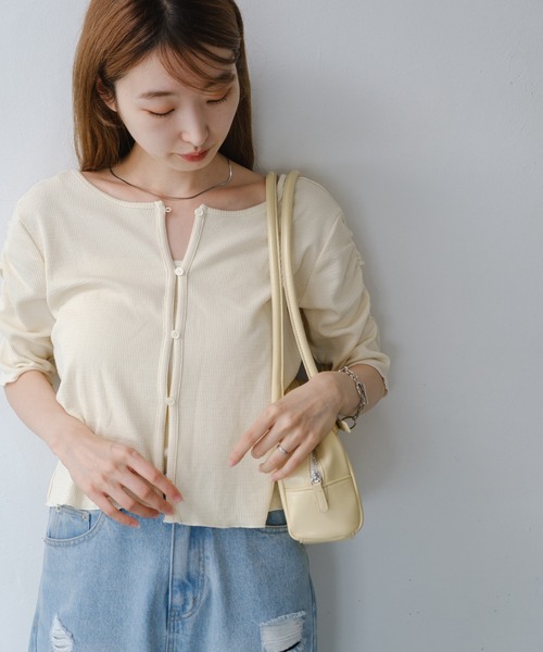 Kastane カーディガン 「XS.Fサイズ展開/前後2WAY/無地
