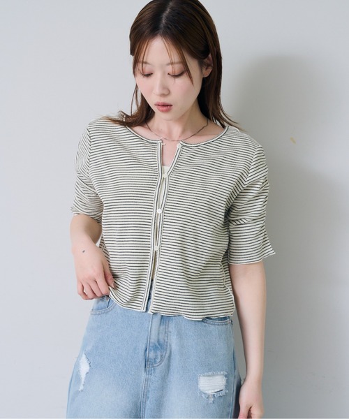 ２点　kastane バルーンブラウス　ネイビーとニットタグリブTEE ブルー 2WAY/4色展開】バルーンブラウス | Kastane(カスタネ)レディース